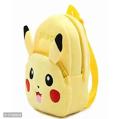 DP STAR Kids Nursary School Bag Soft PlushVelvet Backpacks Cartoon Baby Boy/Girl (2-5 Years) PADAY_BAG_3 (Peeka-chu)-thumb4