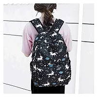 DP STAR Waterproof Kids Backpack, Girls  Women Stylish Trendy College, School  College Bags (BLACK UNICORN BAG) 20 L-thumb3
