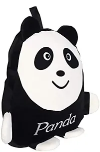 DP STAR Black Panda Velvet Soft Plush Cartoon School Bag for Kids School Nursery Picnic (1-5 Years)-thumb2