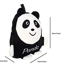 DP STAR Black Panda Velvet Soft Plush Cartoon School Bag for Kids School Nursery Picnic (1-5 Years)-thumb3