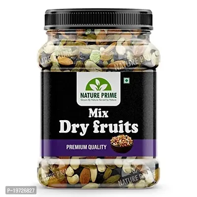 Nature Prime Healthy Trail Mix 500gm - Almonds, Cashew, Raisins, Black  Raisins, Pumpkin, Sunflower, Roasted Flax Seeds, Healthy Snack