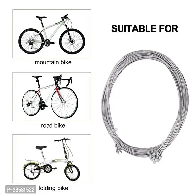 Cycle Gear Wire Cable 4pc Steel Shift Break Cable Inner Derailleur 80inch Long-thumb3