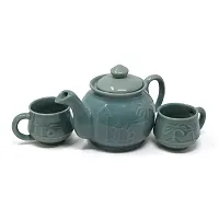 The Himalayan Goods Company Goa Beach Inspired Medium Teapot Kettle with Spout Teapot for 2 or 4 500ml (Green)-thumb3