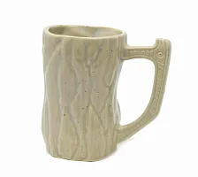 The Himalayan Goods Company - Cool Ceramic Tiki Mug Party Mugs Glasses, Beer Cocktail Hawaii, Island Mugs 375ml (Tan Beige)-thumb1