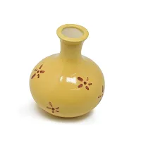 The Himalayan Goods Company Ceramic Bud Or Flower Vase (Yellow)-thumb1