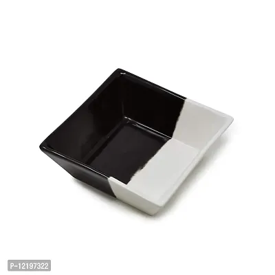 The Himalayan Goods Company Ceramic Square Bowl or Tray (6x6x2 inches) 500ml (White, 1)