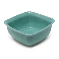 The Himalayan Goods Company Ceramic Square Bowl or Tray 5.5X 2.5 inches 500ml (Sea Green)-thumb1