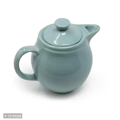 The Himalayan Goods Company - Stoneware Ceramic Spouted Coffee Tea Brewing Pot or Serving Teapot (550 ml) (Green)-thumb2