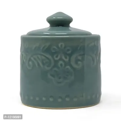 The Himalayan Goods Company - Kitchen Container Jar with Lid Spice Jar Sugar Pot (400 ml) (Green)-thumb0