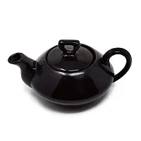 The Himalayan Goods Company Medium Short Height Teapot with Spout Teapot for 2 or 4 500ml (Black)-thumb1