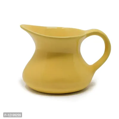 The Himalayan Goods Company Value Series Stoneware Ceramic Milk or Oil Jug or Pourer or Pitcher, 275 ml (Yellow)