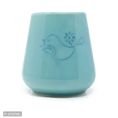 The Himalayan Goods Company Ceramic Spice Jar Container - 675 ml, Sea Green