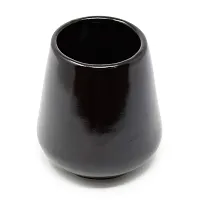 The Himalayan Goods Company - Multipurpose Stoneware Ceramic Ladle Spoon Holder or Spice Jar Container 675ml (Black)-thumb1