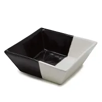 The Himalayan Goods Company Ceramic Square Bowl or Tray (6x6x2 inches) 500ml (White, 1)-thumb1