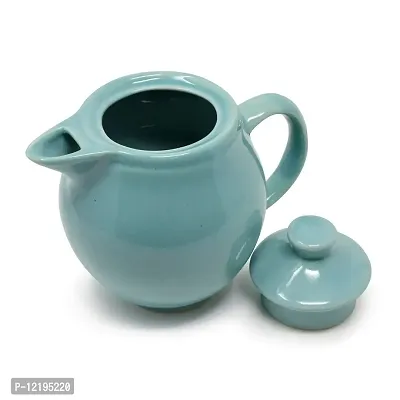 The Himalayan Goods Company - Stoneware Ceramic Spouted Coffee Tea Brewing Pot or Serving Teapot (550 ml) (Green)-thumb0