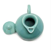 The Himalayan Goods Company Stoneware Ceramic Milk Oil Jug Pourer Dispenser Round, 350ml (Sea Green)-thumb3