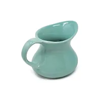 The Himalayan Goods Company - Value Series Stoneware Ceramic Milk Jug or Oil Pourer or Pitcher 275 ml (Green and Beige)-thumb1