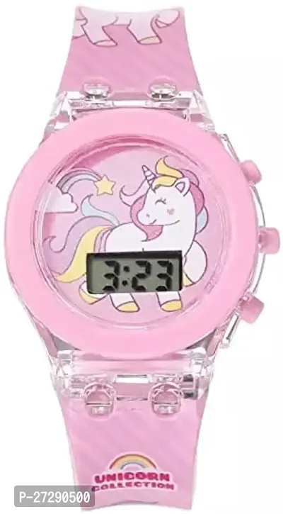 Hello Traders Kids Analog Led Glowing Light Digital Unicorn Watch For Girls Kids-thumb0