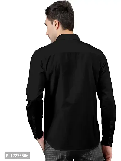 PURNDEEP Enterprise Men Plain Shirt (Large, Black)-thumb5