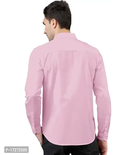 PURNDEEP Enterprise Men Plain Shirt (XX-Large, Baby Pink)-thumb5