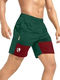 PRD PURNDEEP ENTERPRISE Men's Outdoor Quick Dry Lightweight Sports Shorts (Green  Maroon_XXL)-thumb3