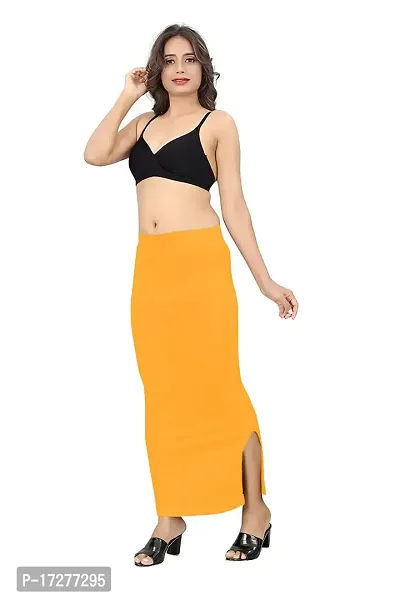 PRD Purndeep Enterprise Women Saree Shapewear with Rope Petticoat for Women Cotton Blended Shape Wear for Saree (Large, Yellow)