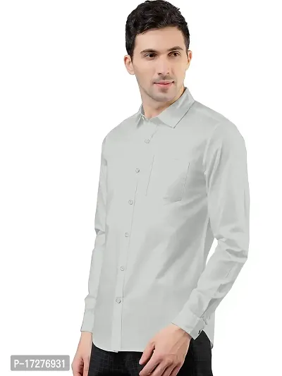 PURNDEEP Enterprise Men Plain Shirt (X-Large, Grey)-thumb2