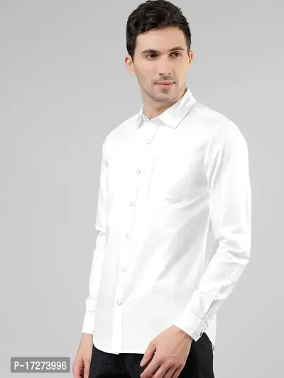 PURNDEEP Enterprise Men Plain Shirt (X-Large, White)-thumb2