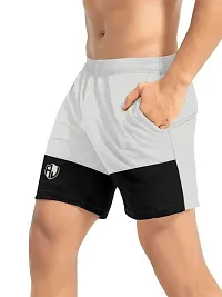 PRD PURNDEEP ENTERPRISE Men's Outdoor Quick Dry Lightweight Sports Shorts (Grey  Black_M)-thumb4