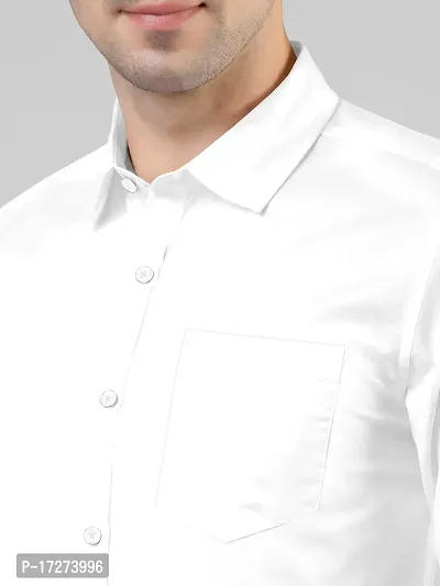 PURNDEEP Enterprise Men Plain Shirt (X-Large, White)-thumb4