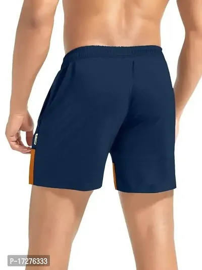 PRD PURNDEEP ENTERPRISE Men's Outdoor Quick Dry Lightweight Sports Shorts (Blue  Musturd_L)-thumb5