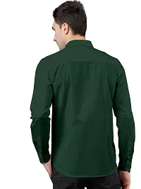 PURNDEEP Enterprise Men Plain Shirt (Large, Dark Green)-thumb4