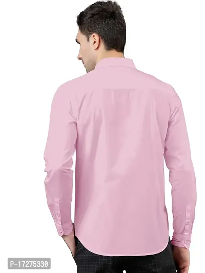 PURNDEEP Enterprise Men Plain Shirt (Large, Baby Pink)-thumb5