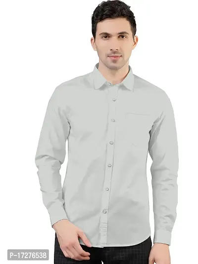 PURNDEEP Enterprise Men Plain Shirt (XX-Large, Grey).-thumb0