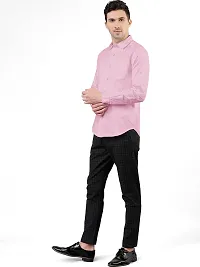 PURNDEEP Enterprise Men Plain Shirt (Medium, Baby Pink)-thumb2