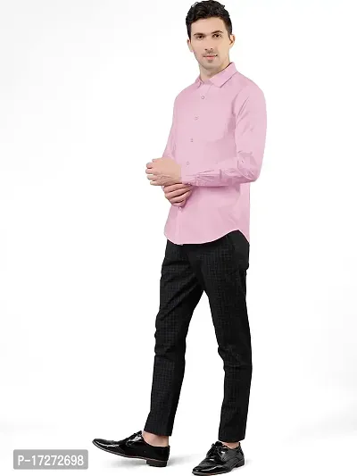 PURNDEEP Enterprise Men Plain Shirt (Medium, Baby Pink)-thumb3