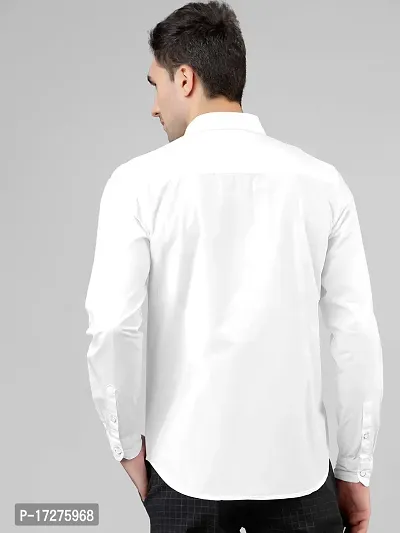 PURNDEEP Enterprise Men Plain Shirt (Large, White)-thumb3