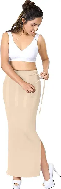 PRD Purndeep Enterprise Women Saree Shapewear with Rope Petticoat for Women Cotton Blended Shape Wear for Saree (XX-Large, Cream)-thumb2