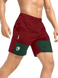 PRD PURNDEEP ENTERPRISE Men's Outdoor Quick Dry Lightweight Sports Shorts (Maroon  Green_XXL)-thumb3