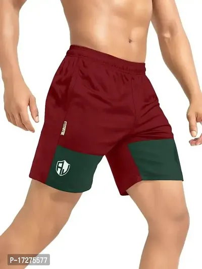 PRD PURNDEEP ENTERPRISE Men's Outdoor Quick Dry Lightweight Sports Shorts (Maroon  Green_XXL)-thumb4