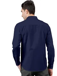 PURNDEEP Enterprise Men Plain Shirt (XX-Large, Navy Blue)-thumb4