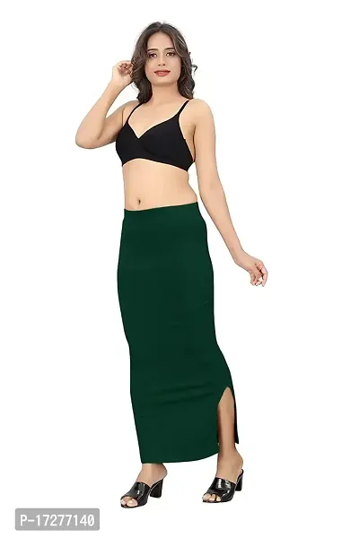PRD Purndeep Enterprise Women Saree Shapewear with Rope Petticoat for Women Cotton Blended Shape Wear for Saree (Small, Green)