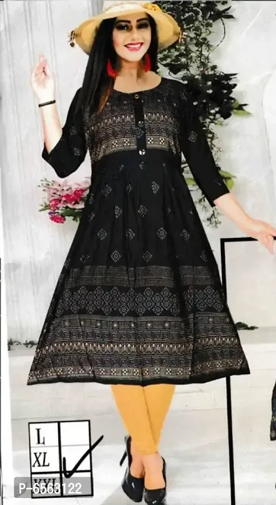 Rayon Straight Kurti for women. High quality, soft and comfortable.-thumb2