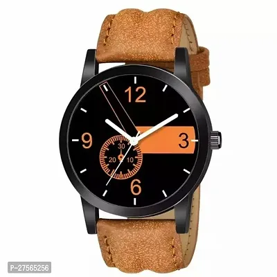 Stylish Brown Leather Analog Watches For Men