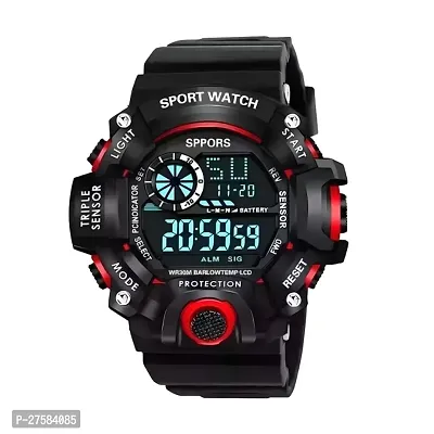 Market Heaven Army Kids-Boys Black Rubber Casual Sports Watches-thumb0