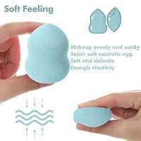 Makeup Sponge Set Beauty Blender with Egg Case, Soft Sponge For Liquid Foundation, Creams, and Powders，Latex Free Wet and Dry Makeup (Multi-colored, 4 Pcs)-thumb3