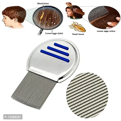 Lice Comb For Hair Fine Metal Teeth Head Lice Remover Product Nit  Egg Remover Easy to Use Reusable Comb for School Kids Women and Pet |Random Color-thumb4