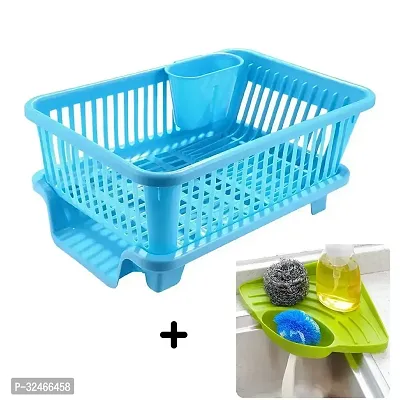 Useful Plastic Utensil Rack with Soap Holder-thumb0