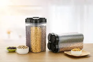 4 Section Container Jar For Grocery Fridge Container Containers Kitchen Storage Box Container Set Pack Of 1 Black-thumb1