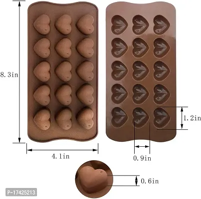 Angelware silicone Heart shapes  Chocolate Mould  (Pack of 1)-thumb3
